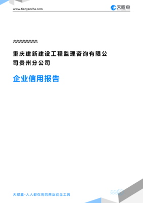 重庆建新建设工程监理咨询贵州分公司(企业信用报告)- 天眼查